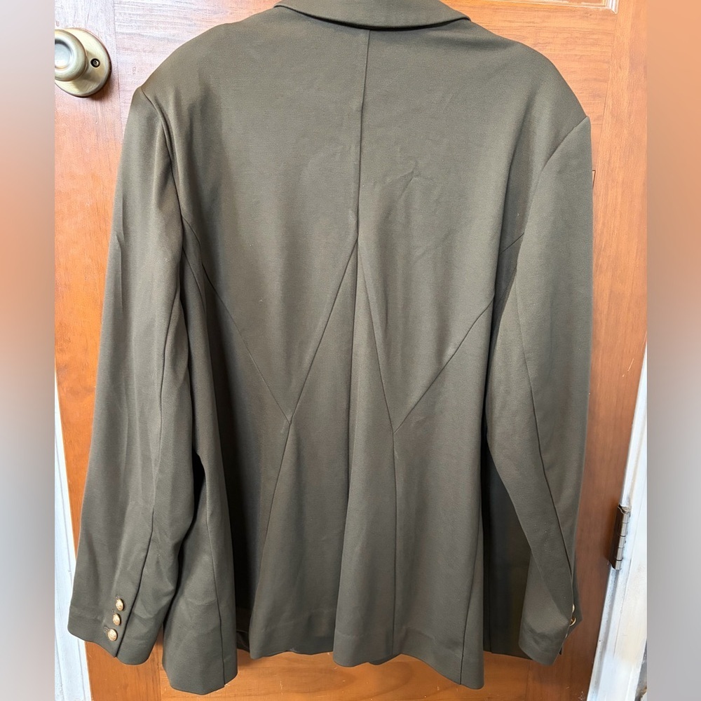 Lane Bryant Olive Blazer with Gold Accents - Picture 2 of 7